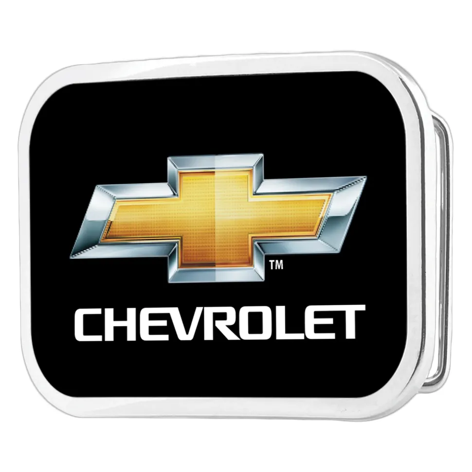 Chevy Bowtie Framed FCG Black/Gold - Chrome Rock Star Buckle