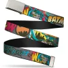 Chrome Buckle Web Belt - Batman Dark Knight Webbing