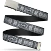 Chrome Buckle Web Belt - Batman Utility Belt Grays Webbing