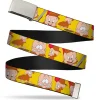 Chrome Buckle Web Belt - Elmer Fudd Expressions Yellow Webbing