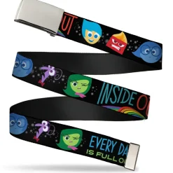 Chrome Buckle Web Belt - INSIDE OUT/Emotion Expressions/EVERY DAY IS FULL OF EMOTIONS Webbing