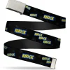 Chrome Buckle Web Belt - KNOCK KNOCK KNOCK/Atoms Black/Gray/Blue/Yellow Webbing