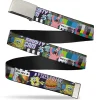 Chrome Buckle Web Belt - Krusty Krab Cam Scenes PIXEL PATTY-KRUSTY CAM Webbing