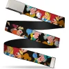 Chrome Buckle Web Belt - Mad Hatter's Tea Party Poses Webbing