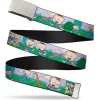Chrome Buckle Web Belt - RUGRATS Lil & Phil Outdoor Poses Webbing