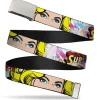Chrome Buckle Web Belt - SUPERGIRL w/Face CLOSE-UP Webbing