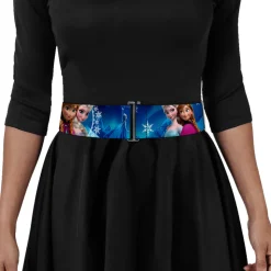 Cinch Waist Belt - Anna & Elsa Poses Castle & Mountains Blues