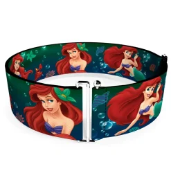 Cinch Waist Belt - Ariel Poses w Flounder Green Blue Fade