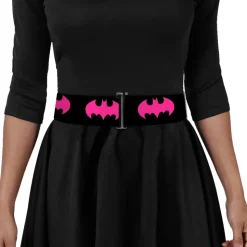 Cinch Waist Belt - Batman Signal Black Fuchsia