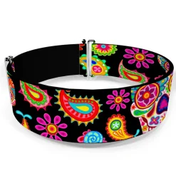Cinch Waist Belt - Bobo Sugar Skull Paisley Black Multi Color