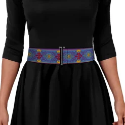 Cinch Waist Belt - Classic Aladdin Magic Carpet Tapestry Blue Purple Gold Red