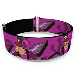 Cinch Waist Belt - Dr Facilier Tarot Card 2-Poses Shadow Man Skull & Crossbones Purples