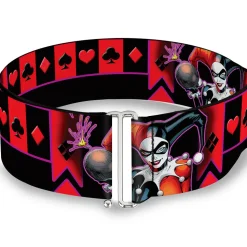 Cinch Waist Belt - HARLEY QUINN Bomb Poses Suits Black Purple Red