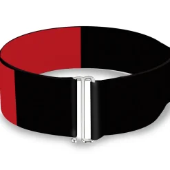 Cinch Waist Belt - Harley Quinn Diamond Split Red Black Black Red