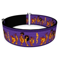 Cinch Waist Belt - Hercules The Muses Group Pose Greek Key Purples
