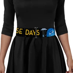 Cinch Waist Belt - Joy Poses Rain ONE OF THOSE DAYS Black Gray Blues Yellow