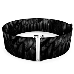 Cinch Waist Belt - Maleficent's Wing Feathers Bounding Black Grays