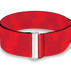 Cinch Waist Belt - Mickey Mouse Head Silhouette Flip Reds