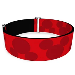 Cinch Waist Belt - Mickey Mouse Head Silhouette Flip Reds