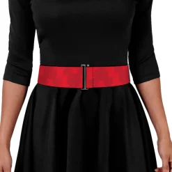 Cinch Waist Belt - Mickey Mouse Head Silhouette Flip Reds