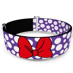 Cinch Waist Belt - Minnie Mouse Multi Dots Purple/White