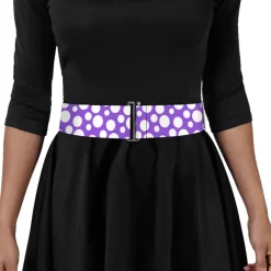 Cinch Waist Belt - Minnie Mouse Multi Dots Purple/White