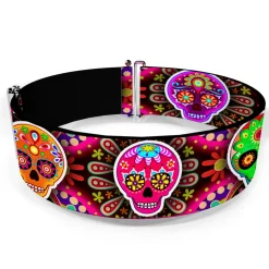 Cinch Waist Belt - Six Sugar Skulls Multi Color