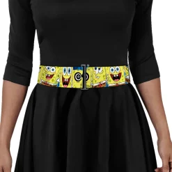 Cinch Waist Belt - SpongeBob Expressions Stripe Blue