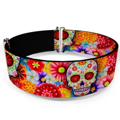 Cinch Waist Belt - Sugar Skull Starburst White Multi Color