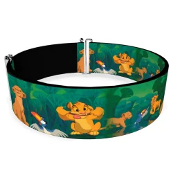 Cinch Waist Belt - The Lion King Simba Nala Zazu Poses Leaves Greens