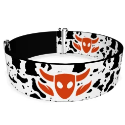 Cinch Waist Belt - Toy Story Woody Bounding Cowboy Cow Print White Black Brown