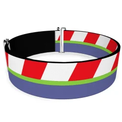 Cinch Waist Belt - Toy Story Buzz Lightyear Bounding Striping Red White Green Purple