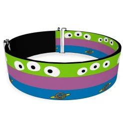 Cinch Waist Belt - Toy Story Alien Bounding Striping Green Purple Blue
