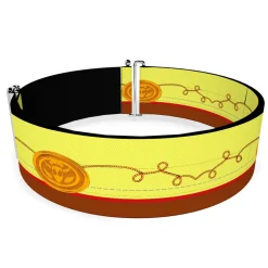 Cinch Waist Belt - Toy Story Jessie Bounding Cowboy Buckle Lasso Stripe Yellow Red Brown
