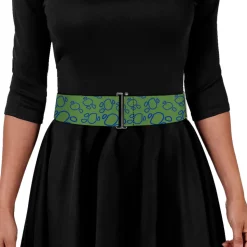 Cinch Waist Belt - Toy Story Rex Smiling Spots Green Blue