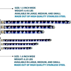 Cinderella CLOSE-UP Full Color Seatbelt Buckle Collar - Cinderella Transformation Blue Fade