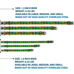 Classic TEENAGE MUTANT NINJA TURTLES Logo Seatbelt Buckle Collar - Classic Teenage Mutant Ninja Turtles Face Blocks Black/Multi Color