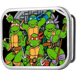 Classic TMNT Turtles Battle Pose8 Manhole Cover FCG - Chrome Rock Star Buckle