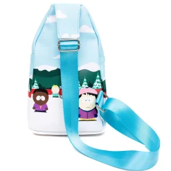 Comedy Central Bag, Sling, South Park Boys Group Pose Applique, Multi Color, Vegan Leather