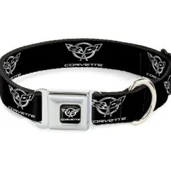 Corvette Seatbelt Buckle Collar - Corvette Black/Silver REPEAT