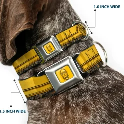 C3-PO Face Full Color Yellows/Black Seatbelt Buckle Collar - Star Wars C3-PO Wires Bounding2 Yellows/Black/Multi Color