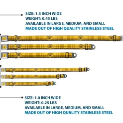 C3-PO Face Full Color Yellows/Black Seatbelt Buckle Collar - Star Wars C3-PO Wires Bounding2 Yellows/Black/Multi Color