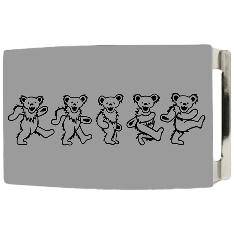 Dancing Bears Rock Star Buckle - Brushed Silver
