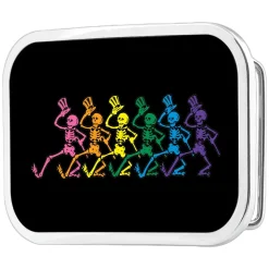 Dancing Skeletons FCG Black/Multi Color - Chrome Rock Star Buckle