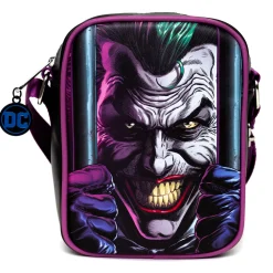 DC Comics Bag, Cross Body, DC Comics Joker Jail Break and Batman Comic Book Poses Black, Vegan Leather
