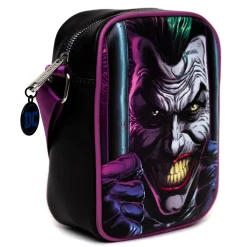 DC Comics Bag, Cross Body, DC Comics Joker Jail Break and Batman Comic Book Poses Black, Vegan Leather