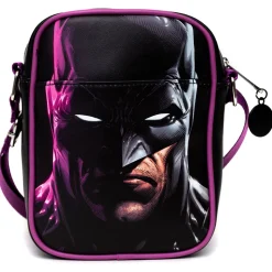 DC Comics Bag, Cross Body, DC Comics Joker Jail Break and Batman Comic Book Poses Black, Vegan Leather