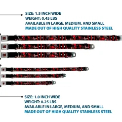 Deadpool Logo Full Color Black/Red/White Seatbelt Buckle Collar - Deadpool 2-Action Poses/Splatter Logo Black/Red/White