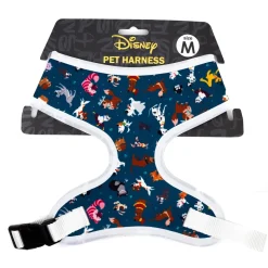 Disney Plastic Buckle Pet Harness, Dog Collar, Cats and Dogs Scattered Blue Black