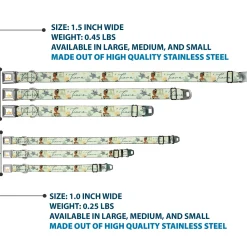 Disney Princess Crown Full Color Golds Seatbelt Buckle Collar - The Princess and the Frog Tiana Palace Pose with Script and Flowers Greens